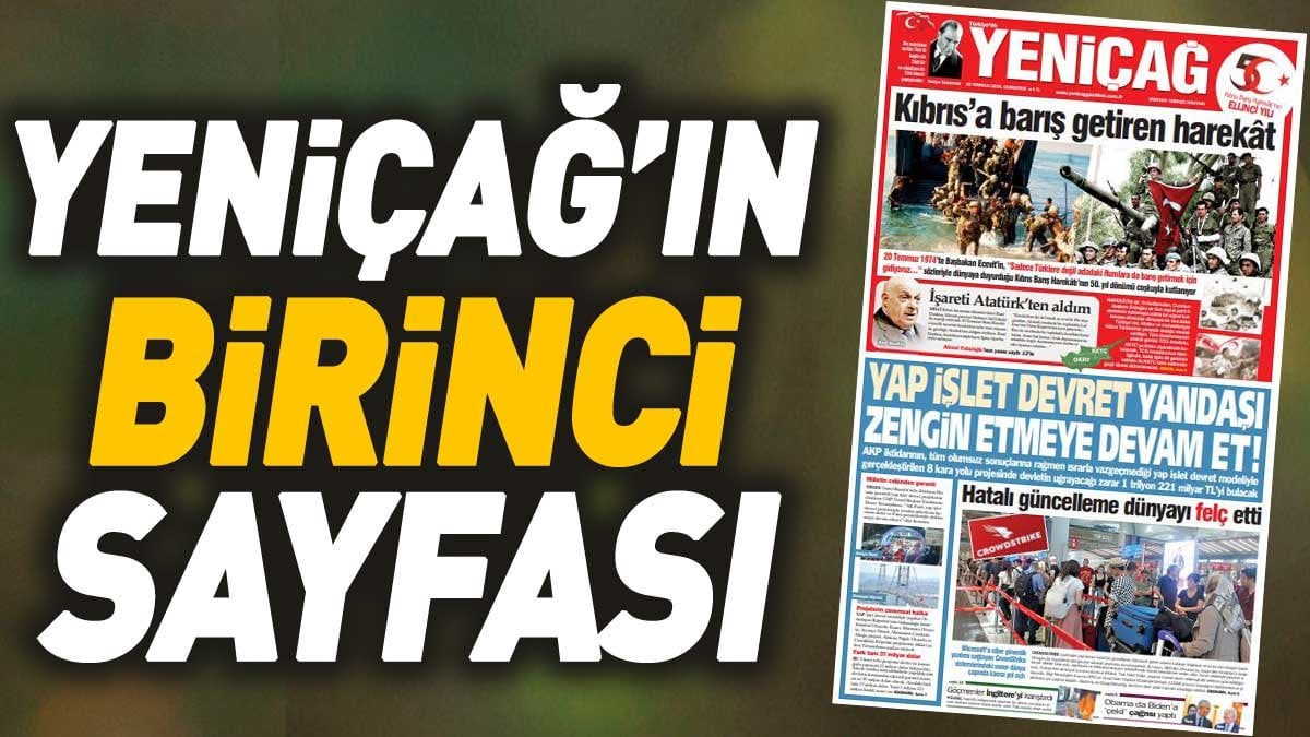 Yeniçağ Gazetesi: Yap işlet devret yandaşı zengin etmeye devam et!